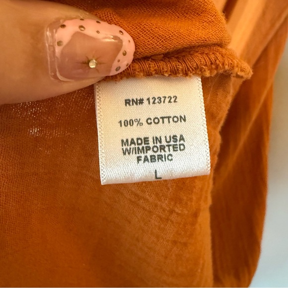 Xirena Rumi Cotton Gauze Tie Midi Dress in Beehive NWT Size Large - Picture 9 of 10